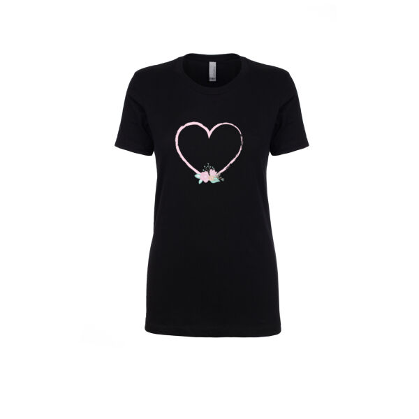 Pink Heart, Premium Crew Neck, Fine Jersey T shirt. 145gsm Thumbnail